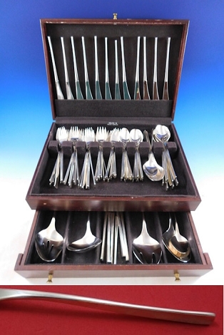Vision by International Sterling Silver Flatware Set Service 95 Pieces Modern